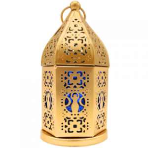 Suport lumanare Crescent Moons & Spiral Tealight Holder Lantern, 14x8x8 cm