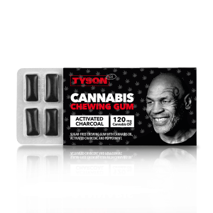 Guma de mestecat cu CBD si carbune activ, Tyson, 120mg CBD